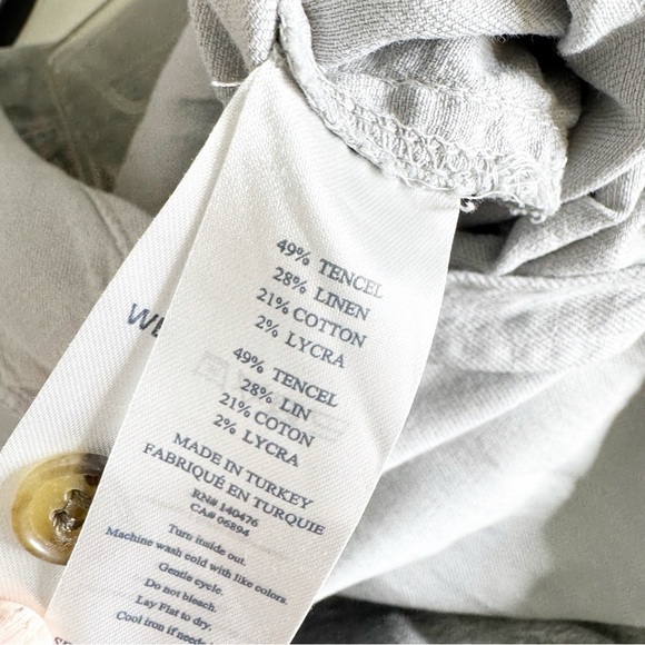 Faherty Linen Blend Arlie Utility Jumpsuit in Stone Size XS - Picture 11 of 13